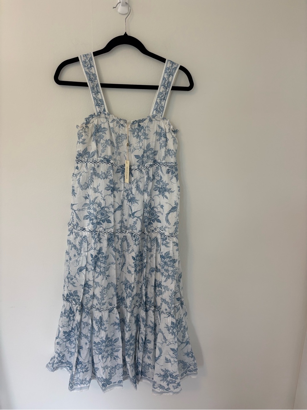 NWT Max Studio Blue Floral Tiered Sundress size small